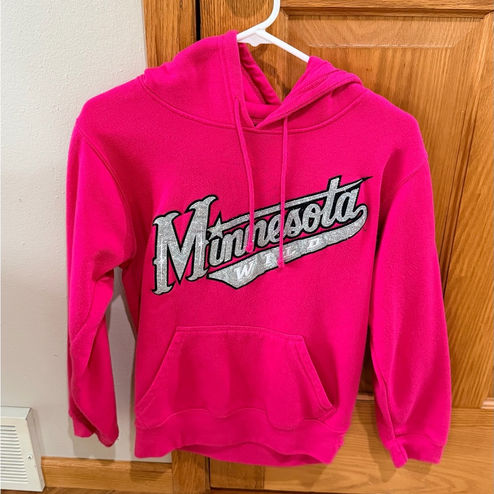 Women’s Hot Bright Pink Minnesota Wild Hoodie size XS